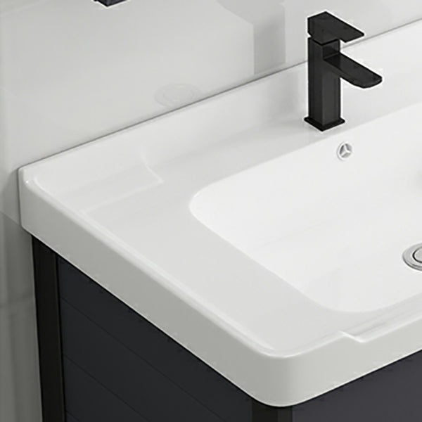 Wall Mount Modern Single-Sink Open Console with Sink Set with Soft Close Door Clearhalo 'Bathroom Remodel & Bathroom Fixtures' 'Bathroom Vanities' 'bathroom_vanities' 'Home Improvement' 'home_improvement' 'home_improvement_bathroom_vanities' 8157248