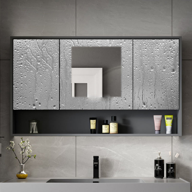 Wood Grey Wall-Mounted Modern Bathroom Vanity Set with Soft Close Door Clearhalo 'Bathroom Remodel & Bathroom Fixtures' 'Bathroom Vanities' 'bathroom_vanities' 'Home Improvement' 'home_improvement' 'home_improvement_bathroom_vanities' 8157279