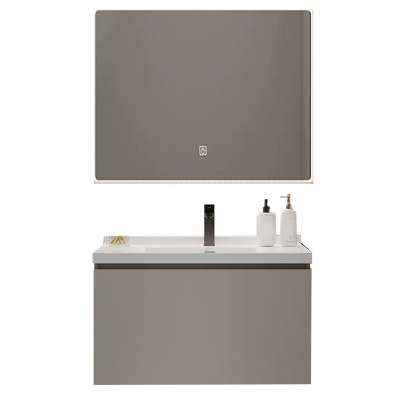 Single Sink Bathroom Vanity Set Overflow Wood Frame Wall Mounted with Drawer Clearhalo 'Bathroom Remodel & Bathroom Fixtures' 'Bathroom Vanities' 'bathroom_vanities' 'Home Improvement' 'home_improvement' 'home_improvement_bathroom_vanities' 8162614