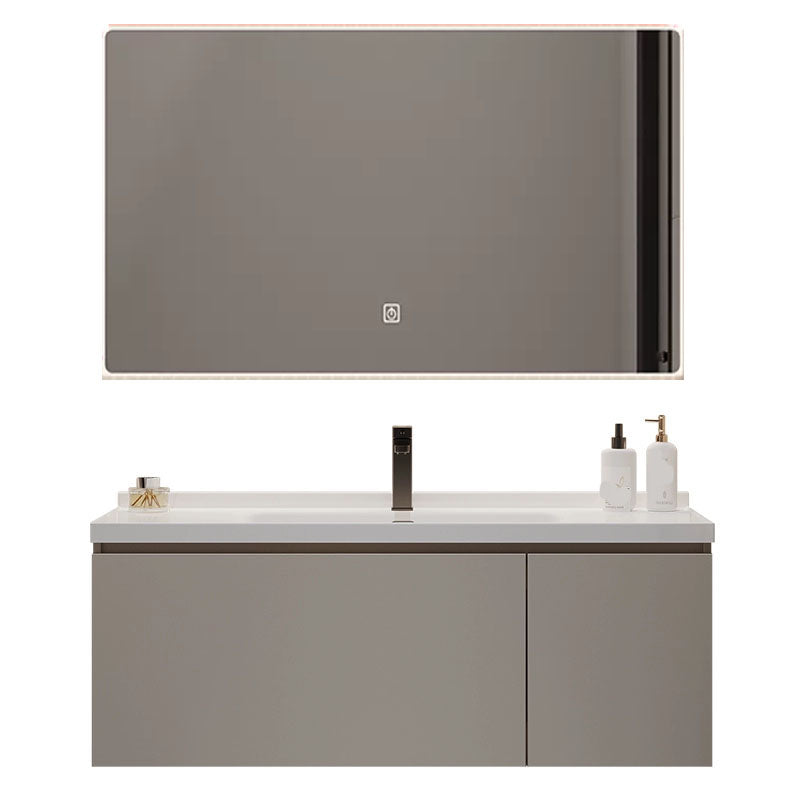 Single Sink Bathroom Vanity Set Overflow Wood Frame Wall Mounted with Drawer Clearhalo 'Bathroom Remodel & Bathroom Fixtures' 'Bathroom Vanities' 'bathroom_vanities' 'Home Improvement' 'home_improvement' 'home_improvement_bathroom_vanities' 8162616
