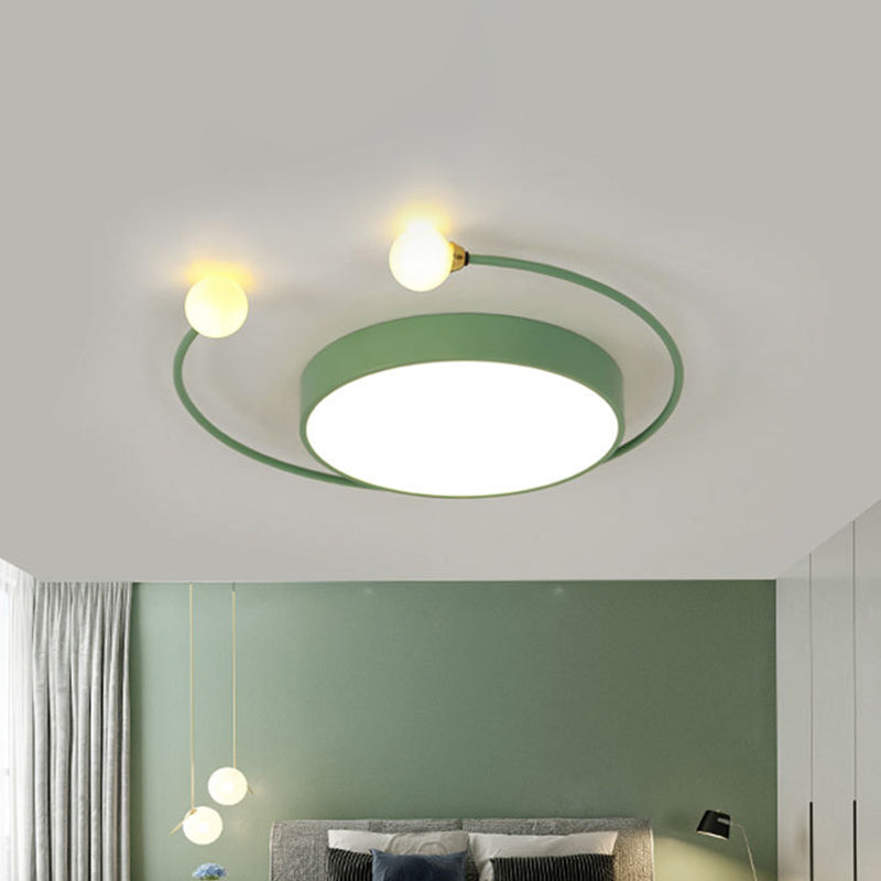 Crab Design Flush Mount Lighting Nordic Creative Iron Bedroom LED Ceiling Fixture in Grey/White/Green Clearhalo 'Ceiling Lights' 'Close To Ceiling Lights' 'Close to ceiling' 'Flush mount' Lighting' 816582