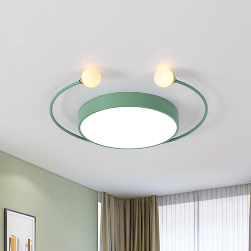 Crab Design Flush Mount Lighting Nordic Creative Iron Bedroom LED Ceiling Fixture in Grey/White/Green Clearhalo 'Ceiling Lights' 'Close To Ceiling Lights' 'Close to ceiling' 'Flush mount' Lighting' 816583