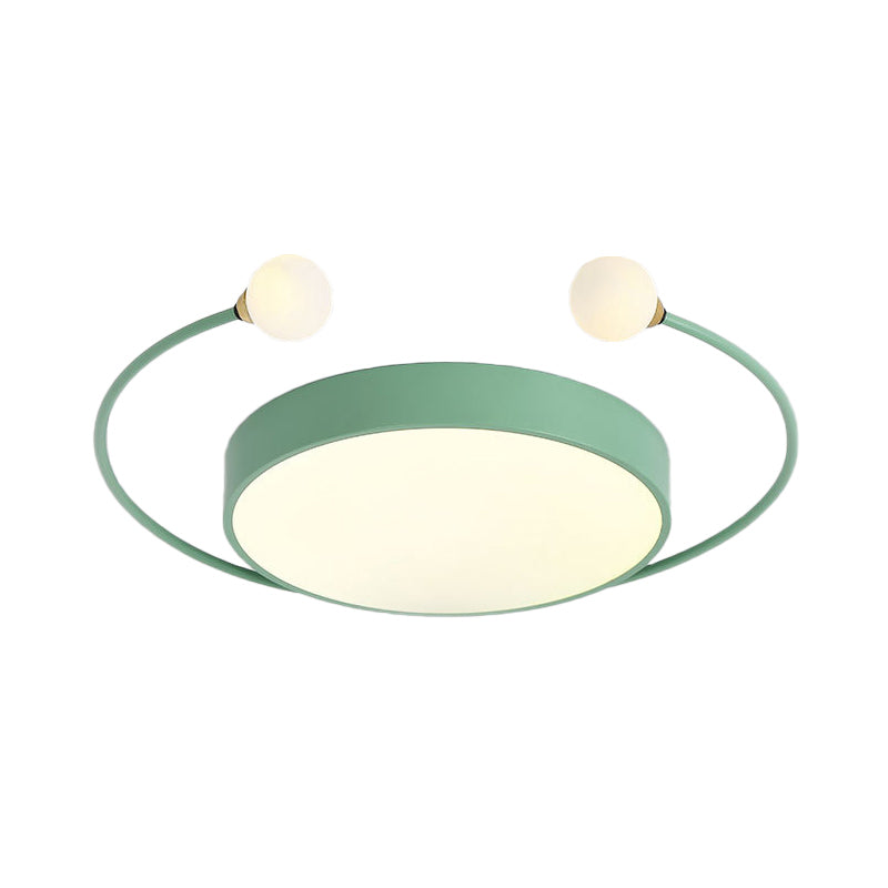 Crab Design Flush Mount Lighting Nordic Creative Iron Bedroom LED Ceiling Fixture in Grey/White/Green Clearhalo 'Ceiling Lights' 'Close To Ceiling Lights' 'Close to ceiling' 'Flush mount' Lighting' 816584