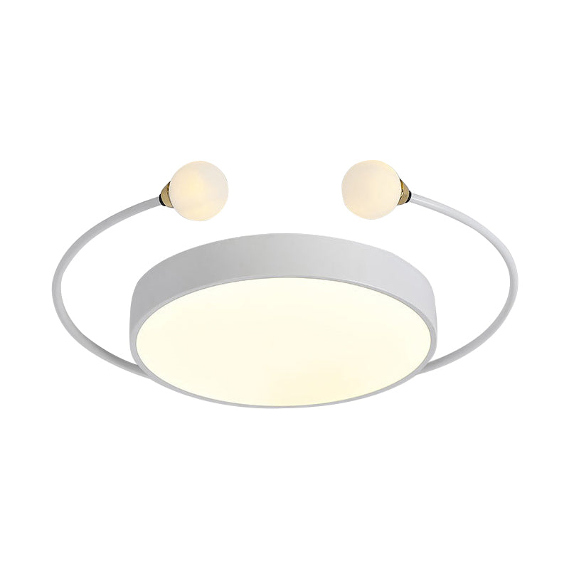 Crab Design Flush Mount Lighting Nordic Creative Iron Bedroom LED Ceiling Fixture in Grey/White/Green Clearhalo 'Ceiling Lights' 'Close To Ceiling Lights' 'Close to ceiling' 'Flush mount' Lighting' 816588