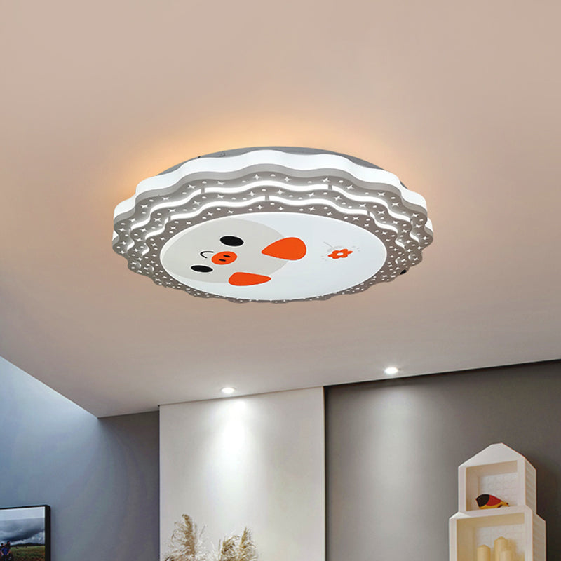 Tiered Ripple Flush Ceiling Light Cartoon Acrylic Bedroom LED Flush Mount Lamp in Pink/Blue/Grey-Yellow Clearhalo 'Ceiling Lights' 'Close To Ceiling Lights' 'Close to ceiling' 'Flush mount' Lighting' 816899