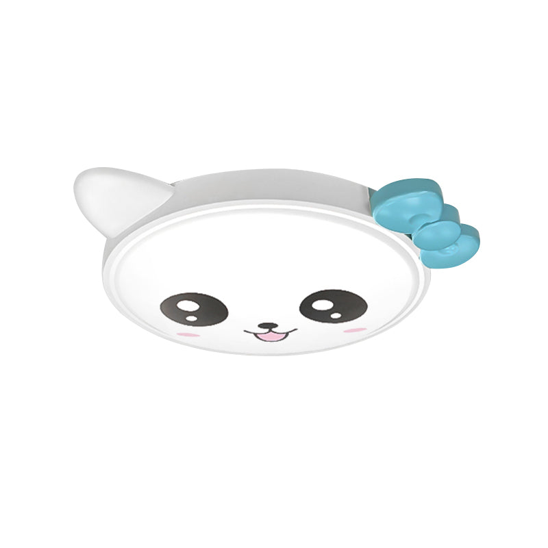 Kitty Girl's Bedroom Ceiling Flush Acrylic Cartoon LED Flush Mount Lighting in Pink/White Clearhalo 'Ceiling Lights' 'Close To Ceiling Lights' 'Close to ceiling' 'Flush mount' Lighting' 816936