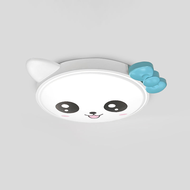 Kitty Girl's Bedroom Ceiling Flush Acrylic Cartoon LED Flush Mount Lighting in Pink/White Clearhalo 'Ceiling Lights' 'Close To Ceiling Lights' 'Close to ceiling' 'Flush mount' Lighting' 816937