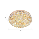 Modern Stylish Blossom Mini Flush Mount Crystal Integrated LED Ceiling Lighting in Gold, Warm/White Light Clearhalo 'Ceiling Lights' 'Close To Ceiling Lights' 'Close to ceiling' 'Flush mount' Lighting' 818411