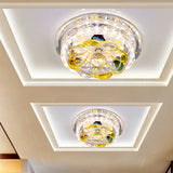 Seedy Crystal Yellow Flushmount Petals Rounded Modern LED Flush Mount Ceiling Light Fixture in Warm/White Light Yellow Clearhalo 'Ceiling Lights' 'Close To Ceiling Lights' 'Close to ceiling' 'Flush mount' Lighting' 818446