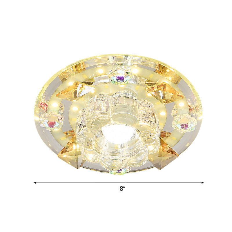 Butterfly Mini LED Flush Mount Lamp Modernism Blue/Amber Crystal Ceiling Light Fixture Clearhalo 'Ceiling Lights' 'Close To Ceiling Lights' 'Close to ceiling' 'Flush mount' Lighting' 818494