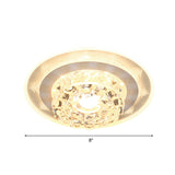 LED Flushmount Recessed Lighting Modern Geometric/Round Clear Crystal Flush Ceiling Light for Foyer Clearhalo 'Ceiling Lights' 'Close To Ceiling Lights' 'Close to ceiling' 'Flush mount' Lighting' 818517