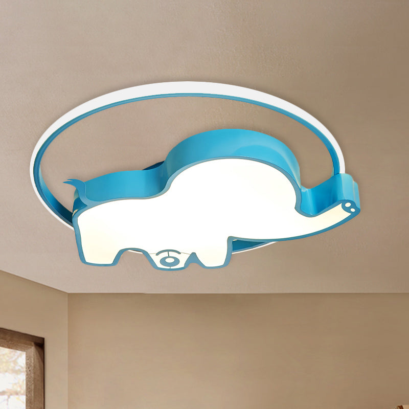 Cartoon LED Flush Ceiling Light Blue Car/Elephant/Violin Flush Mounted Lamp with Acrylic Shade for Nursery Clearhalo 'Ceiling Lights' 'Close To Ceiling Lights' 'Close to ceiling' 'Flush mount' Lighting' 818588