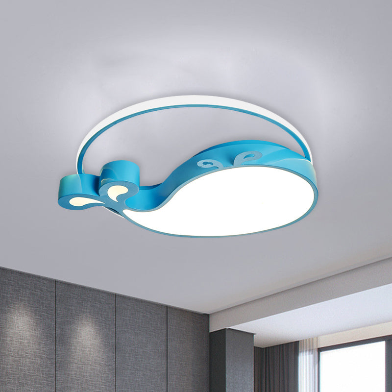 Cartoon LED Flush Ceiling Light Blue Car/Elephant/Violin Flush Mounted Lamp with Acrylic Shade for Nursery Clearhalo 'Ceiling Lights' 'Close To Ceiling Lights' 'Close to ceiling' 'Flush mount' Lighting' 818592