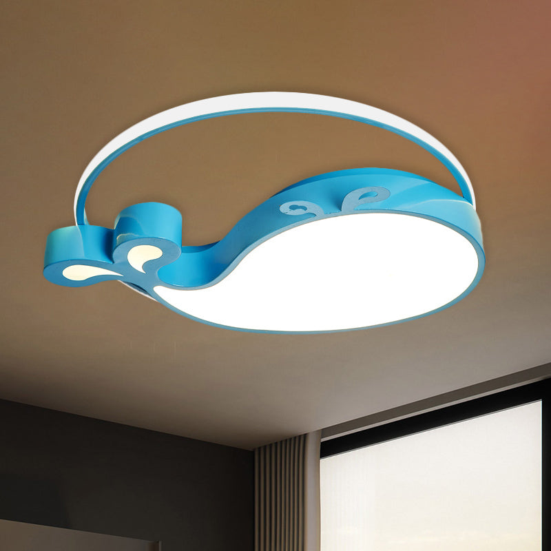 Cartoon LED Flush Ceiling Light Blue Car/Elephant/Violin Flush Mounted Lamp with Acrylic Shade for Nursery Clearhalo 'Ceiling Lights' 'Close To Ceiling Lights' 'Close to ceiling' 'Flush mount' Lighting' 818593