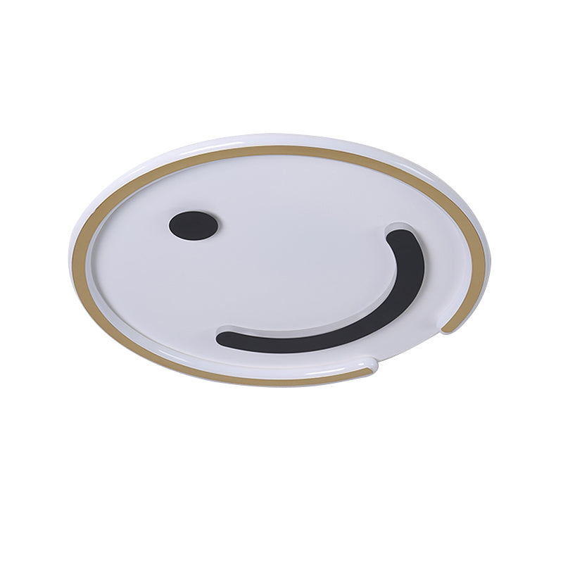 Round Flushmount Lamp Simple Acrylic LED Bedroom Flush Mount Ceiling Light in Black/Gold, White/Warm Light Clearhalo 'Ceiling Lights' 'Close To Ceiling Lights' 'Close to ceiling' 'Flush mount' Lighting' 819146