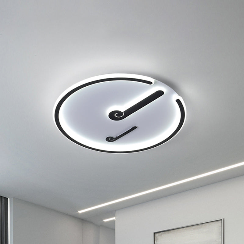 Minimal LED Ceiling Mounted Light with Acrylic Shade Black/Gold Finish Circle Flushmount in Warm/White Light for Bedroom Clearhalo 'Ceiling Lights' 'Close To Ceiling Lights' 'Close to ceiling' 'Flush mount' Lighting' 819149