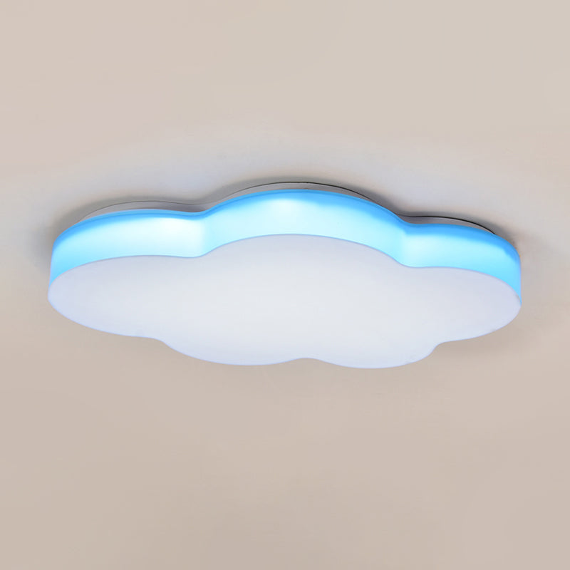 Acrylic Cloud-Shape Ceiling Mounted Fixture Cartoon LED Flushmount Lighting in White/Red/Yellow for Kids Room Clearhalo 'Ceiling Lights' 'Close To Ceiling Lights' 'Close to ceiling' 'Flush mount' Lighting' 819269