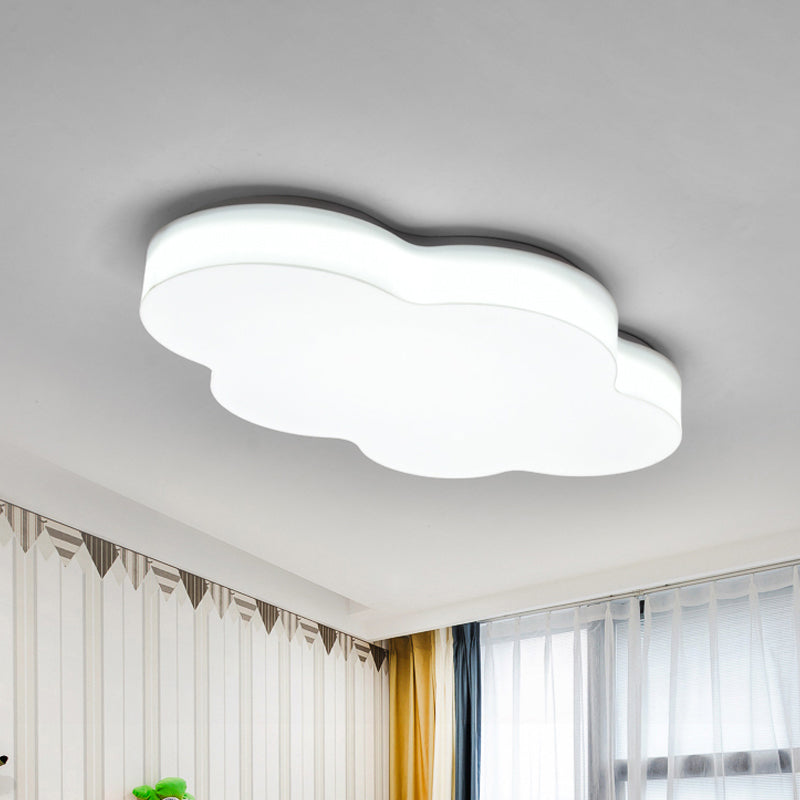 Acrylic Cloud-Shape Ceiling Mounted Fixture Cartoon LED Flushmount Lighting in White/Red/Yellow for Kids Room Clearhalo 'Ceiling Lights' 'Close To Ceiling Lights' 'Close to ceiling' 'Flush mount' Lighting' 819271