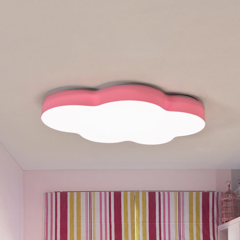 Acrylic Cloud-Shape Ceiling Mounted Fixture Cartoon LED Flushmount Lighting in White/Red/Yellow for Kids Room Clearhalo 'Ceiling Lights' 'Close To Ceiling Lights' 'Close to ceiling' 'Flush mount' Lighting' 819275