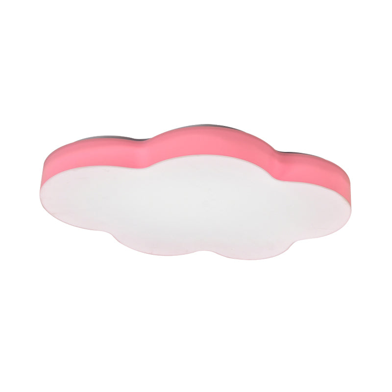 Acrylic Cloud-Shape Ceiling Mounted Fixture Cartoon LED Flushmount Lighting in White/Red/Yellow for Kids Room Clearhalo 'Ceiling Lights' 'Close To Ceiling Lights' 'Close to ceiling' 'Flush mount' Lighting' 819276