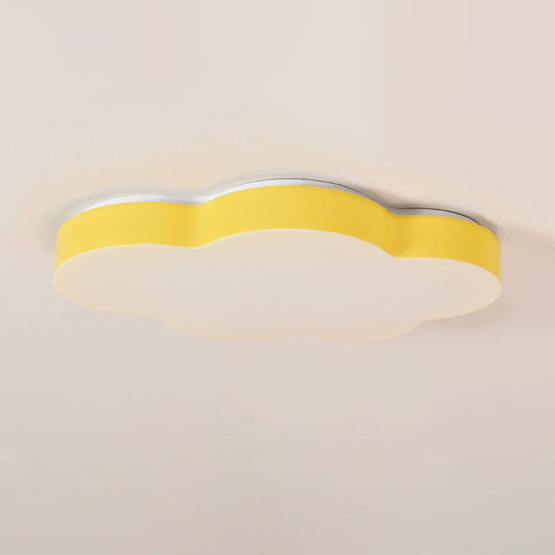 Acrylic Cloud-Shape Ceiling Mounted Fixture Cartoon LED Flushmount Lighting in White/Red/Yellow for Kids Room Clearhalo 'Ceiling Lights' 'Close To Ceiling Lights' 'Close to ceiling' 'Flush mount' Lighting' 819281