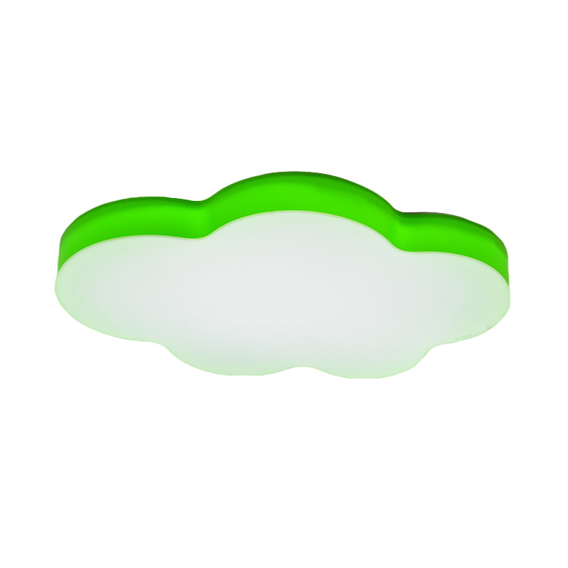 Acrylic Cloud-Shape Ceiling Mounted Fixture Cartoon LED Flushmount Lighting in White/Red/Yellow for Kids Room Clearhalo 'Ceiling Lights' 'Close To Ceiling Lights' 'Close to ceiling' 'Flush mount' Lighting' 819284