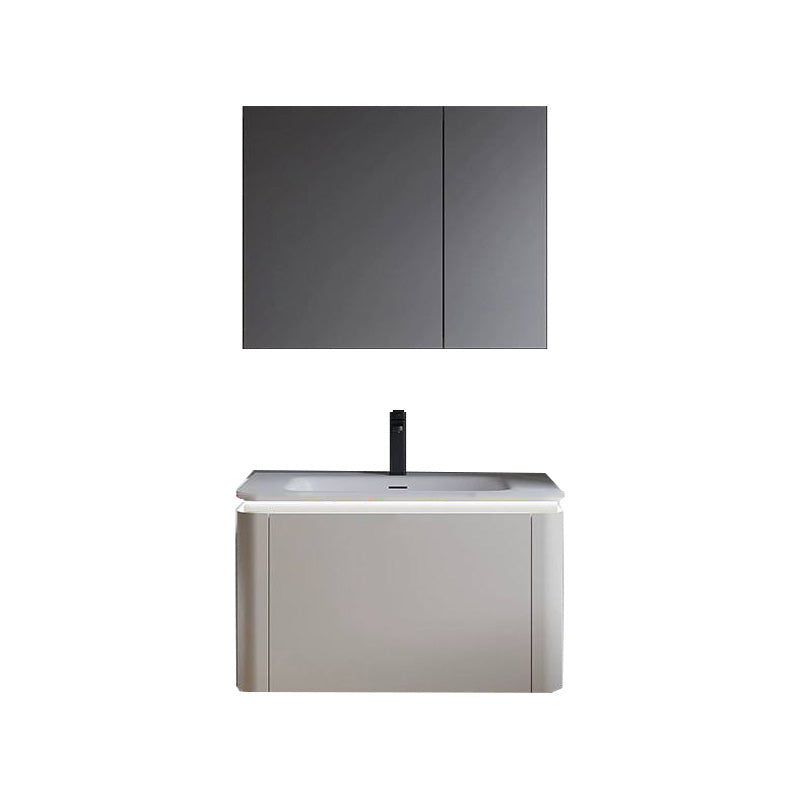 Modern Bathroom Vanity Wall Mount Rectangle Sink with Soft Close Door 31"L x 20"W x 19"H Clearhalo 'Bathroom Remodel & Bathroom Fixtures' 'Bathroom Vanities' 'bathroom_vanities' 'Home Improvement' 'home_improvement' 'home_improvement_bathroom_vanities' 8205790