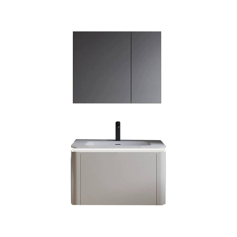 Modern Bathroom Vanity Wall Mount Rectangle Sink with Soft Close Door 28"L x 20"W x 19"H Clearhalo 'Bathroom Remodel & Bathroom Fixtures' 'Bathroom Vanities' 'bathroom_vanities' 'Home Improvement' 'home_improvement' 'home_improvement_bathroom_vanities' 8205794