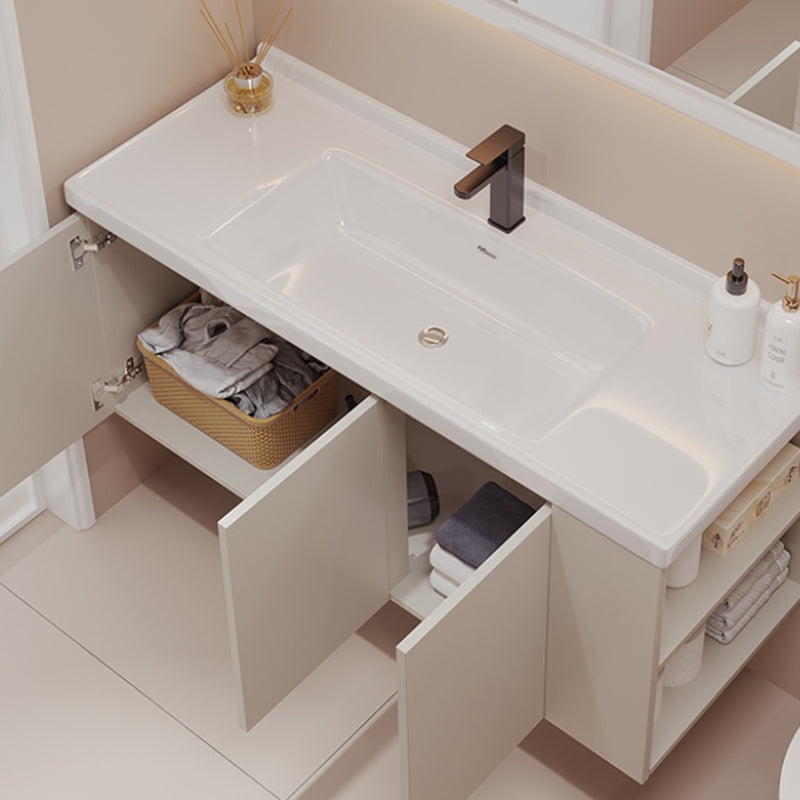 White Modern Solid Wood Rectangular Single-Sink Bathroom Vanity Set Clearhalo 'Bathroom Remodel & Bathroom Fixtures' 'Bathroom Vanities' 'bathroom_vanities' 'Home Improvement' 'home_improvement' 'home_improvement_bathroom_vanities' 8205867