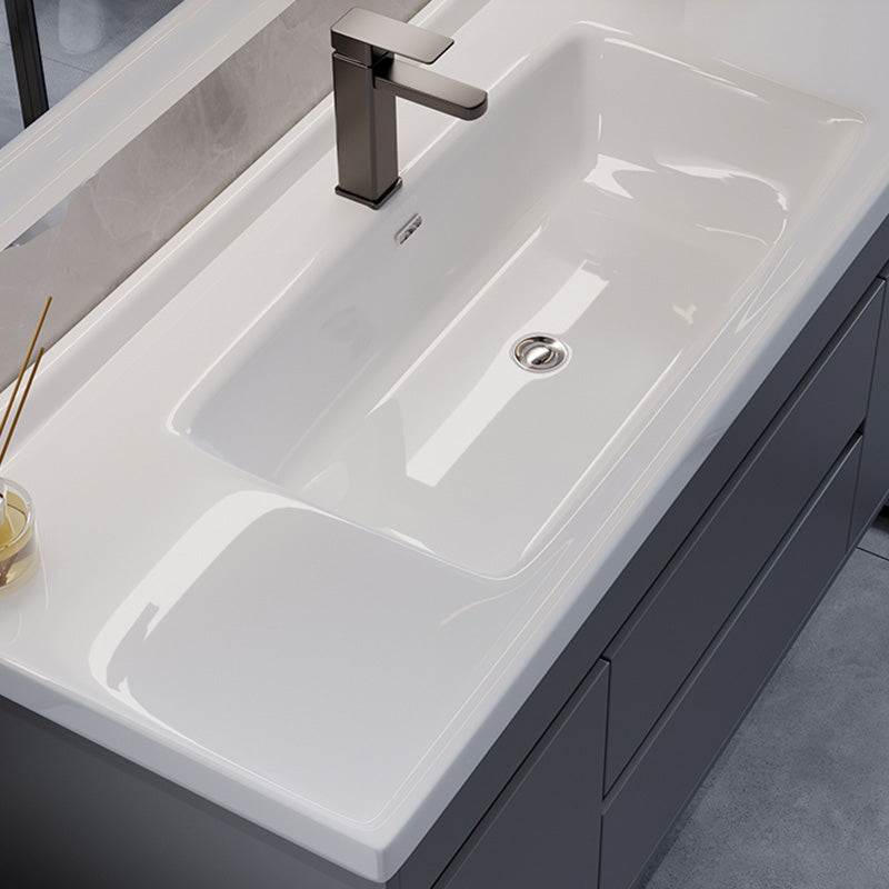 Solid Wood Wall Mount Single-Sink Modern Open Console with Sink Set Clearhalo 'Bathroom Remodel & Bathroom Fixtures' 'Bathroom Vanities' 'bathroom_vanities' 'Home Improvement' 'home_improvement' 'home_improvement_bathroom_vanities' 8211615