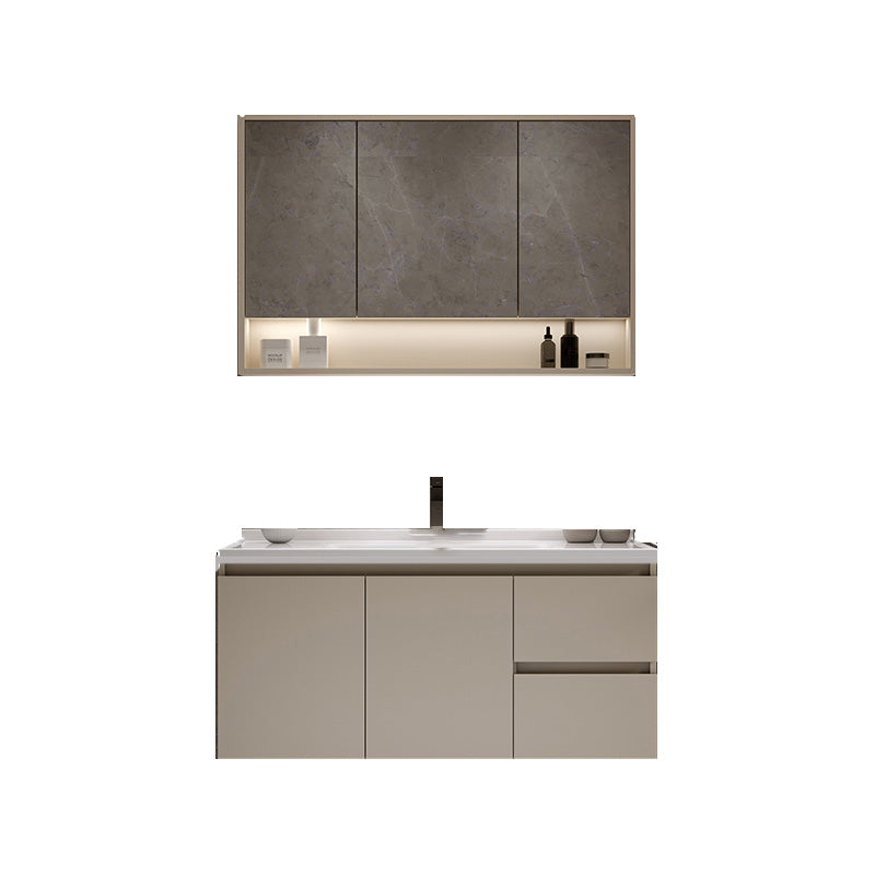 White Solid Wood Rectangular Modern Wall Mount Bathroom Vanity Set 39.5"L x 20"W x 20"H Clearhalo 'Bathroom Remodel & Bathroom Fixtures' 'Bathroom Vanities' 'bathroom_vanities' 'Home Improvement' 'home_improvement' 'home_improvement_bathroom_vanities' 8215736