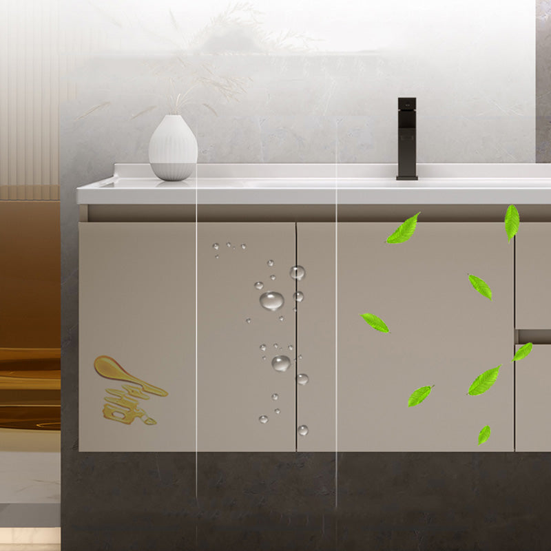 White Solid Wood Rectangular Modern Wall Mount Bathroom Vanity Set Clearhalo 'Bathroom Remodel & Bathroom Fixtures' 'Bathroom Vanities' 'bathroom_vanities' 'Home Improvement' 'home_improvement' 'home_improvement_bathroom_vanities' 8215742