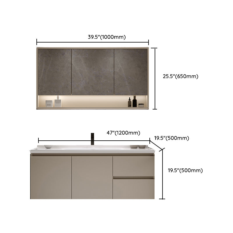 White Solid Wood Rectangular Modern Wall Mount Bathroom Vanity Set Clearhalo 'Bathroom Remodel & Bathroom Fixtures' 'Bathroom Vanities' 'bathroom_vanities' 'Home Improvement' 'home_improvement' 'home_improvement_bathroom_vanities' 8215743