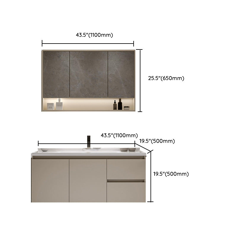 White Solid Wood Rectangular Modern Wall Mount Bathroom Vanity Set Clearhalo 'Bathroom Remodel & Bathroom Fixtures' 'Bathroom Vanities' 'bathroom_vanities' 'Home Improvement' 'home_improvement' 'home_improvement_bathroom_vanities' 8215749