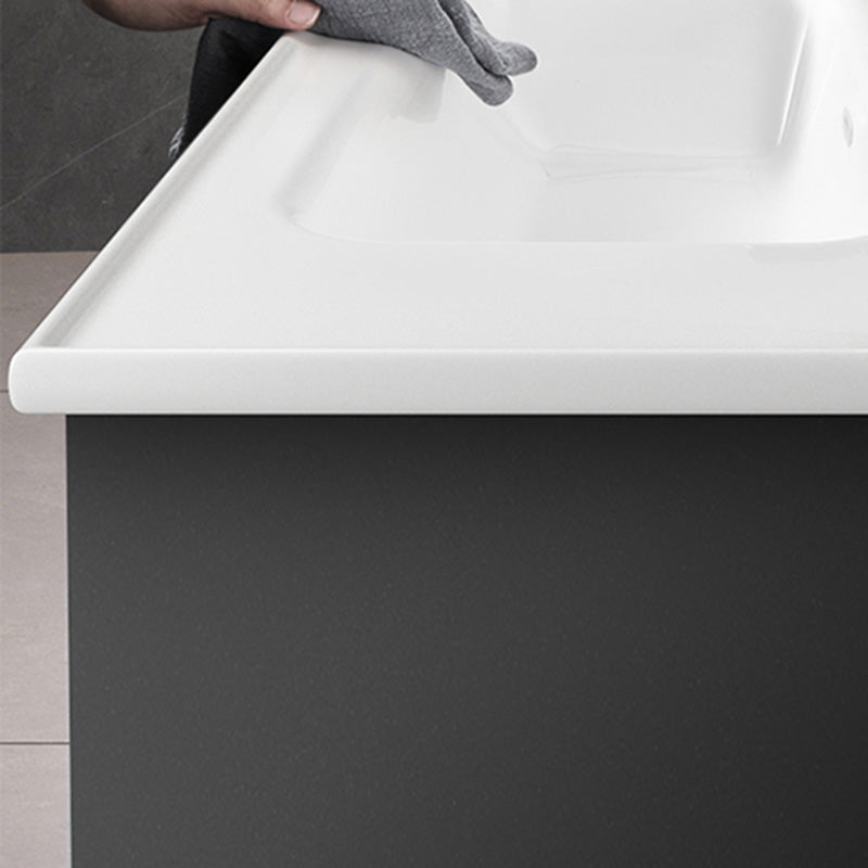 Trendy Bathroom Sink Vanity Wall-Mounted Open Shelf Faucet Included Clearhalo 'Bathroom Remodel & Bathroom Fixtures' 'Bathroom Vanities' 'bathroom_vanities' 'Home Improvement' 'home_improvement' 'home_improvement_bathroom_vanities' 8215757