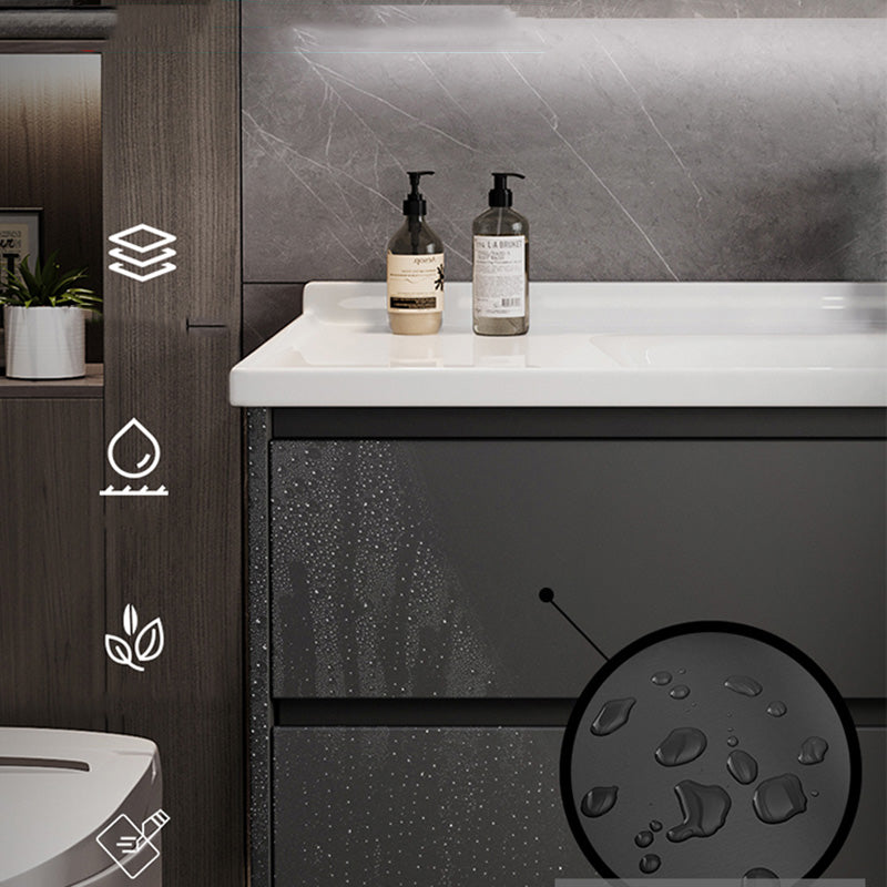 Trendy Bathroom Sink Vanity Wall-Mounted Open Shelf Faucet Included Clearhalo 'Bathroom Remodel & Bathroom Fixtures' 'Bathroom Vanities' 'bathroom_vanities' 'Home Improvement' 'home_improvement' 'home_improvement_bathroom_vanities' 8215759