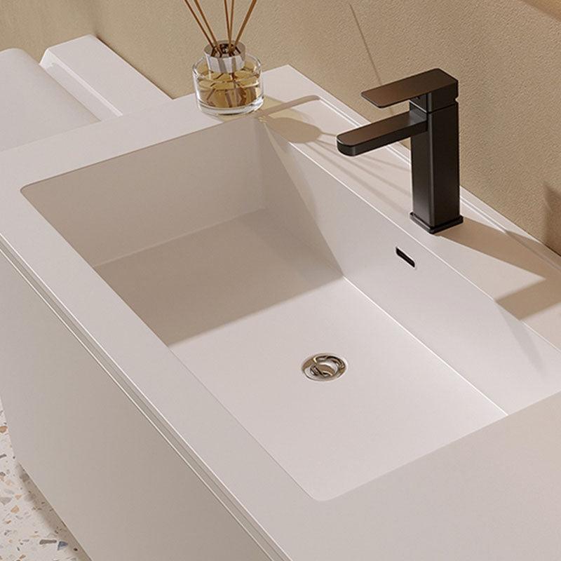 White Wall Mounted Standard Single-Sink Wood Bathroom Vanity Set Clearhalo 'Bathroom Remodel & Bathroom Fixtures' 'Bathroom Vanities' 'bathroom_vanities' 'Home Improvement' 'home_improvement' 'home_improvement_bathroom_vanities' 8254811