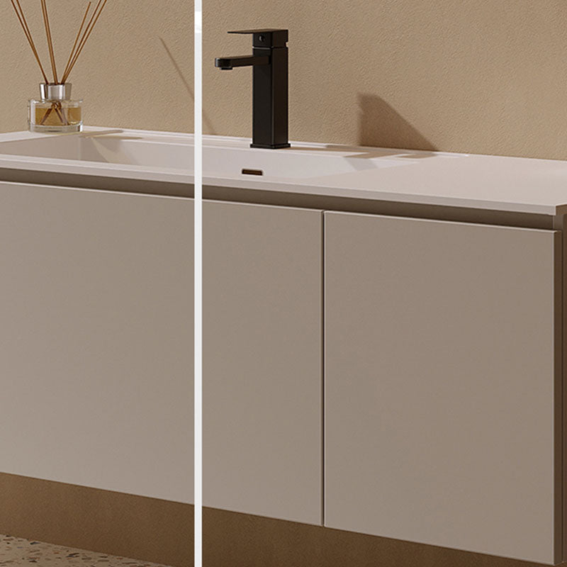 White Wall Mounted Standard Single-Sink Wood Bathroom Vanity Set Clearhalo 'Bathroom Remodel & Bathroom Fixtures' 'Bathroom Vanities' 'bathroom_vanities' 'Home Improvement' 'home_improvement' 'home_improvement_bathroom_vanities' 8254816
