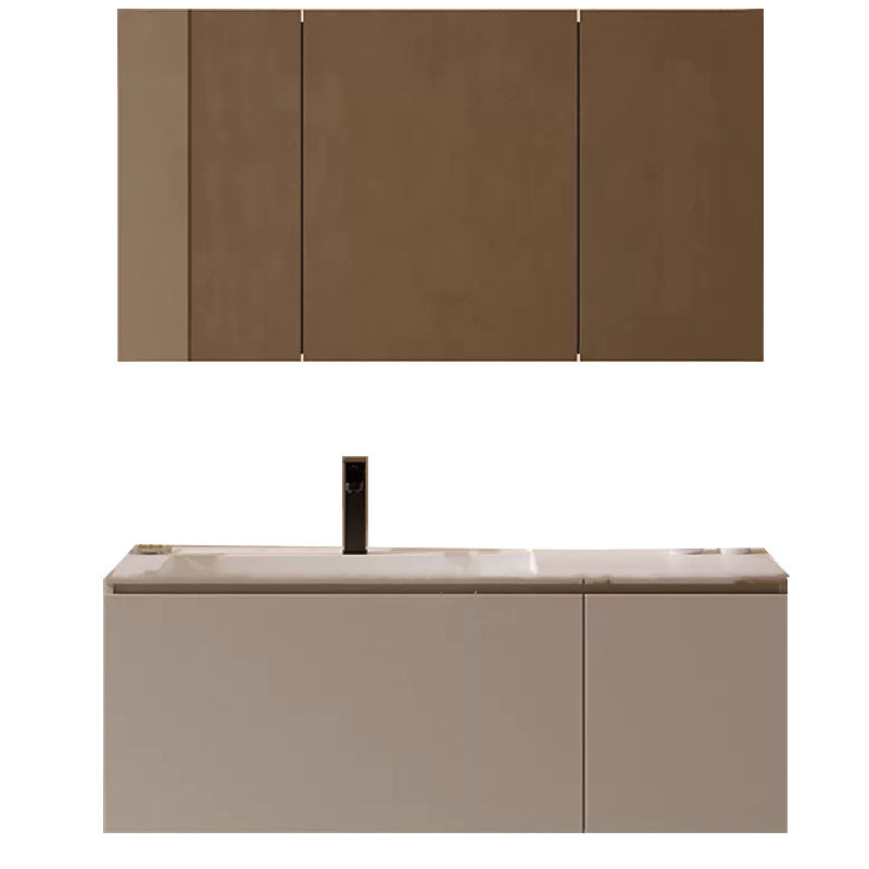 White Wall Mounted Standard Single-Sink Wood Bathroom Vanity Set Clearhalo 'Bathroom Remodel & Bathroom Fixtures' 'Bathroom Vanities' 'bathroom_vanities' 'Home Improvement' 'home_improvement' 'home_improvement_bathroom_vanities' 8254818