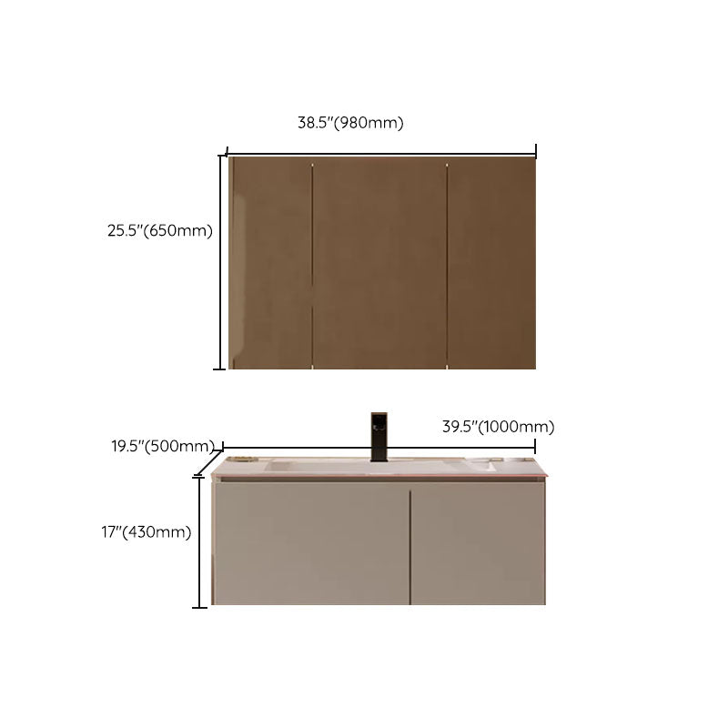 White Wall Mounted Standard Single-Sink Wood Bathroom Vanity Set Clearhalo 'Bathroom Remodel & Bathroom Fixtures' 'Bathroom Vanities' 'bathroom_vanities' 'Home Improvement' 'home_improvement' 'home_improvement_bathroom_vanities' 8254819