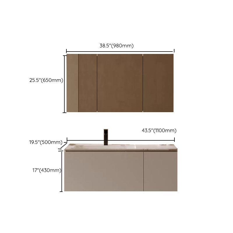 White Wall Mounted Standard Single-Sink Wood Bathroom Vanity Set Clearhalo 'Bathroom Remodel & Bathroom Fixtures' 'Bathroom Vanities' 'bathroom_vanities' 'Home Improvement' 'home_improvement' 'home_improvement_bathroom_vanities' 8254824