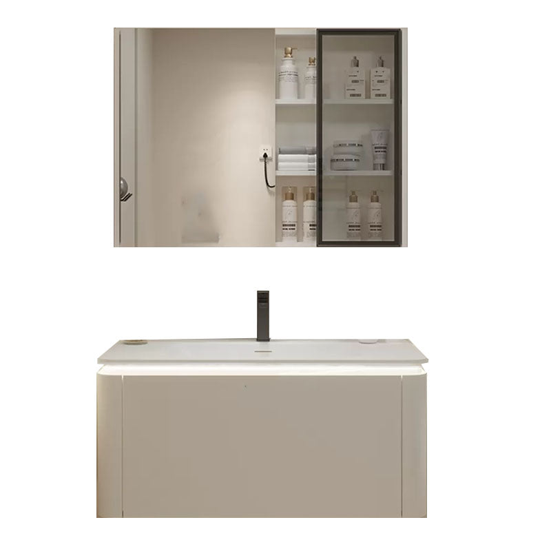 Wall Mounted Standard White Single-Sink Open Console with Sink Set Clearhalo 'Bathroom Remodel & Bathroom Fixtures' 'Bathroom Vanities' 'bathroom_vanities' 'Home Improvement' 'home_improvement' 'home_improvement_bathroom_vanities' 8254829