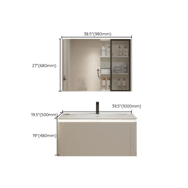 Wall Mounted Standard White Single-Sink Open Console with Sink Set Clearhalo 'Bathroom Remodel & Bathroom Fixtures' 'Bathroom Vanities' 'bathroom_vanities' 'Home Improvement' 'home_improvement' 'home_improvement_bathroom_vanities' 8254835