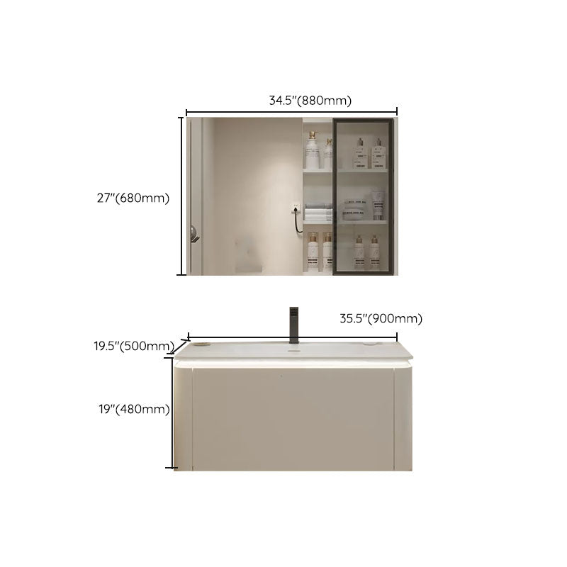Wall Mounted Standard White Single-Sink Open Console with Sink Set Clearhalo 'Bathroom Remodel & Bathroom Fixtures' 'Bathroom Vanities' 'bathroom_vanities' 'Home Improvement' 'home_improvement' 'home_improvement_bathroom_vanities' 8254836