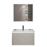 White Rectangular Single-Sink Open Console with Sink Set Sink Included Clearhalo 'Bathroom Remodel & Bathroom Fixtures' 'Bathroom Vanities' 'bathroom_vanities' 'Home Improvement' 'home_improvement' 'home_improvement_bathroom_vanities' 8254949