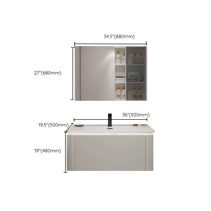 White Rectangular Single-Sink Open Console with Sink Set Sink Included Clearhalo 'Bathroom Remodel & Bathroom Fixtures' 'Bathroom Vanities' 'bathroom_vanities' 'Home Improvement' 'home_improvement' 'home_improvement_bathroom_vanities' 8254952