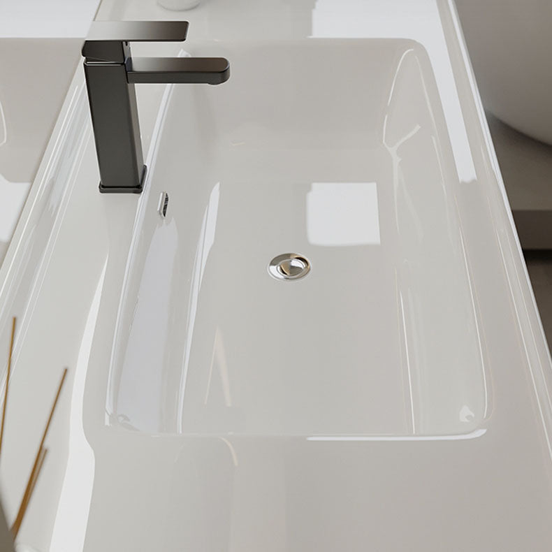 White Modern Rectangular Wall Mounted Standard Bathroom Sink Vanity Clearhalo 'Bathroom Remodel & Bathroom Fixtures' 'Bathroom Vanities' 'bathroom_vanities' 'Home Improvement' 'home_improvement' 'home_improvement_bathroom_vanities' 8254964