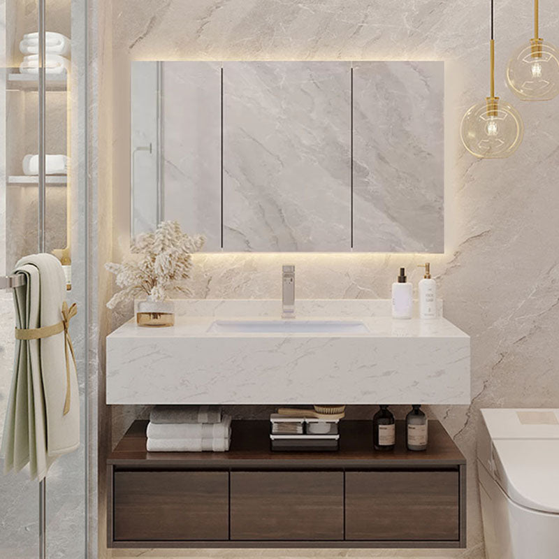 Modern Wall Mount Rectangular Bathroom Vanity Set Sink Included Clearhalo 'Bathroom Remodel & Bathroom Fixtures' 'Bathroom Vanities' 'bathroom_vanities' 'Home Improvement' 'home_improvement' 'home_improvement_bathroom_vanities' 8262431