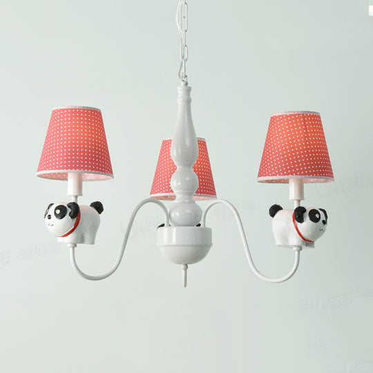 Kindergarten Sheep Hanging Lamp Fabric 3 Lights Cartoon Hanging Pendant Lights Red Clearhalo 'Ceiling Lights' 'Chandeliers' Lighting' options 82772_a8cd1fc5-ede7-4406-ba0a-fad47f9b5bed