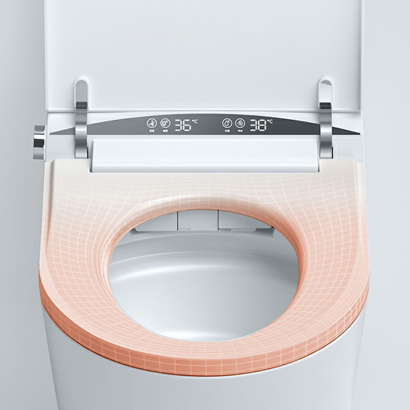 Elongated Smart Bidet White Wall Mounted Heated Seat Ceramic Clearhalo 'Bathroom Remodel & Bathroom Fixtures' 'Bidets' 'Home Improvement' 'home_improvement' 'home_improvement_bidets' 'Toilets & Bidets' 8280765